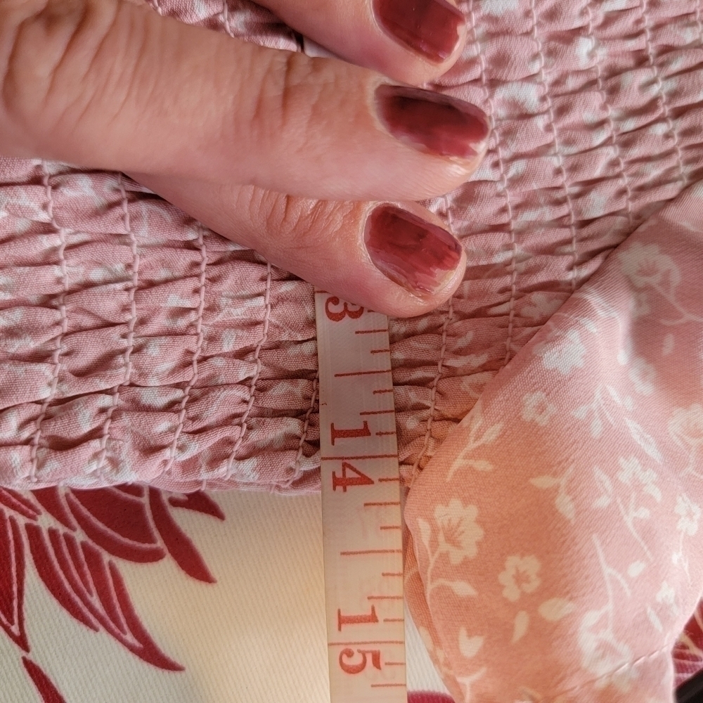 Off the shoulder drop waist pink floral mini dress - Picture 6 of 7